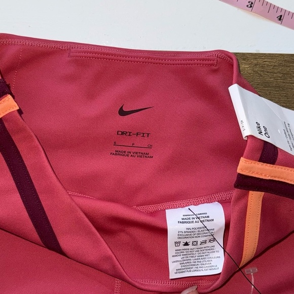 Nike One Dri-FIT Mid-Rise 7/8 Length Leggings Pink Woman’s Size S NWT - Picture 3 of 5